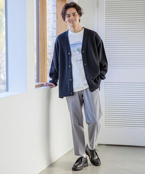 coen（コーエン）の「極楽FITタックイージーテーパードパンツ（スラックス・メンズ・ダークグレー/ベージュ/ネイビー/グレー/ブラック/オリーブ・MEDIUM/SMALL/X-LARGE/LARGE）」の21枚目の写真