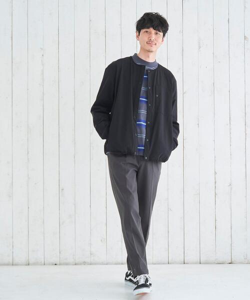 coen（コーエン）の「極楽FITタックイージーテーパードパンツ（スラックス・メンズ・ダークグレー/ベージュ/ネイビー/グレー/ブラック/オリーブ・MEDIUM/SMALL/X-LARGE/LARGE）」の14枚目の写真