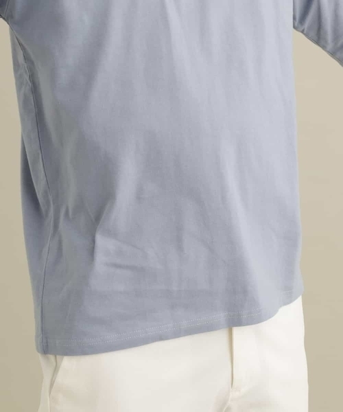 a.v.v(アーヴェヴェ)の「ミニロゴセミワイドシルエットカットソー(Tシャツ/カットソー・メンズ・ホワイト/ライトブルー/ミント・46/48/50)」の19枚目の写真