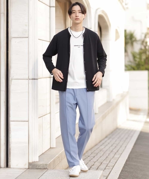 a.v.v(アーヴェヴェ)の「ミニロゴセミワイドシルエットカットソー(Tシャツ/カットソー・メンズ・ホワイト/ライトブルー/ミント・46/48/50)」の15枚目の写真