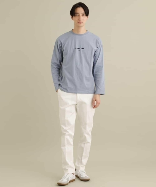 a.v.v(アーヴェヴェ)の「ミニロゴセミワイドシルエットカットソー(Tシャツ/カットソー・メンズ・ホワイト/ライトブルー/ミント・46/48/50)」の14枚目の写真