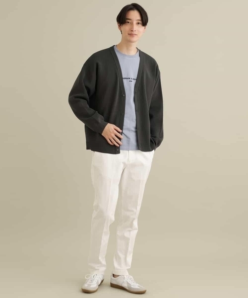 a.v.v(アーヴェヴェ)の「ミニロゴセミワイドシルエットカットソー(Tシャツ/カットソー・メンズ・ホワイト/ライトブルー/ミント・46/48/50)」の12枚目の写真