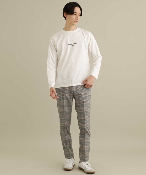 a.v.v(アーヴェヴェ)の「ミニロゴセミワイドシルエットカットソー(Tシャツ/カットソー・メンズ・ホワイト/ライトブルー/ミント・46/48/50)」の10枚目の写真