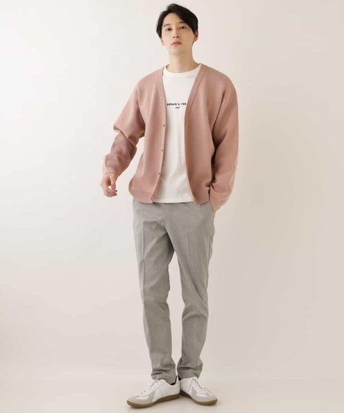 a.v.v(アーヴェヴェ)の「ミニロゴセミワイドシルエットカットソー(Tシャツ/カットソー・メンズ・ホワイト/ライトブルー/ミント・46/48/50)」の4枚目の写真