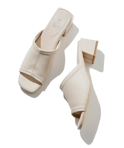 ROPE' PICNIC（ロペピクニック）の「【WEB限定カラー:グリーン】ストレッチアッパーフレアブロックヒールミュール（サンダル・レディース・ブラック/オレンジ/グリーン系その他/キナリ・23.5cm/24.5cm/23.0cm/24.0cm）」の21枚目の写真