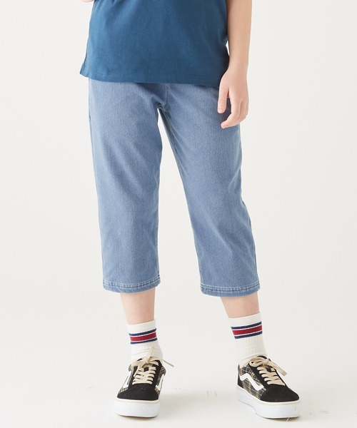 KRIFF MAYER Kid's Collection（クリフメイヤーキッズコレクション）の「涼タッチカットデニム（デニムパンツ・キッズ・ライトブルー/ダークブルー・130/170/150/120/160/140）」の2枚目の写真