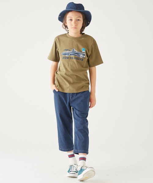 KRIFF MAYER Kid's Collection（クリフメイヤーキッズコレクション）の「涼タッチカットデニム（デニムパンツ・キッズ・ライトブルー/ダークブルー・130/170/150/120/160/140）」の4枚目の写真