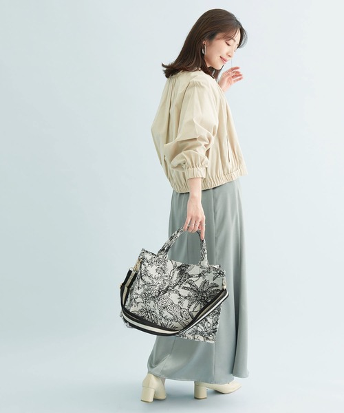 VIS（ビス）の「【UVケア】ジャンブレーアソートブルゾン（ポンチョ・レディース・チャコールグレー/ネイビー/キナリ・FREE）」の20枚目の写真