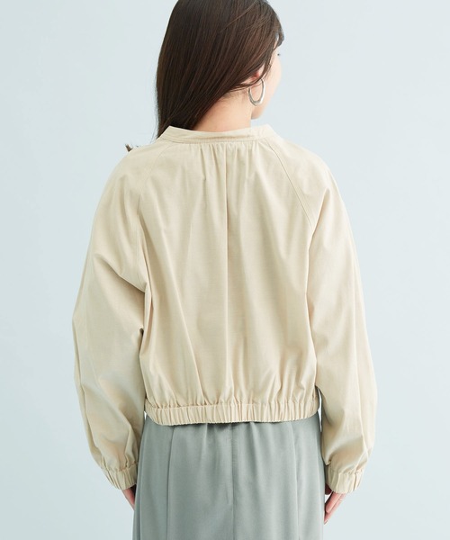 VIS（ビス）の「【UVケア】ジャンブレーアソートブルゾン（ポンチョ・レディース・チャコールグレー/ネイビー/キナリ・FREE）」の18枚目の写真