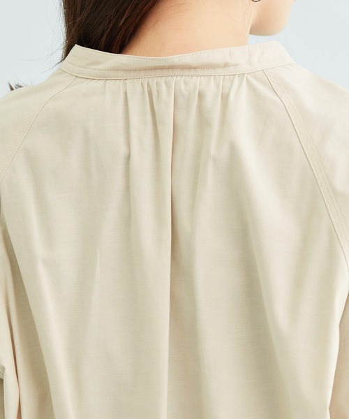 VIS（ビス）の「【UVケア】ジャンブレーアソートブルゾン（ポンチョ・レディース・チャコールグレー/ネイビー/キナリ・FREE）」の13枚目の写真