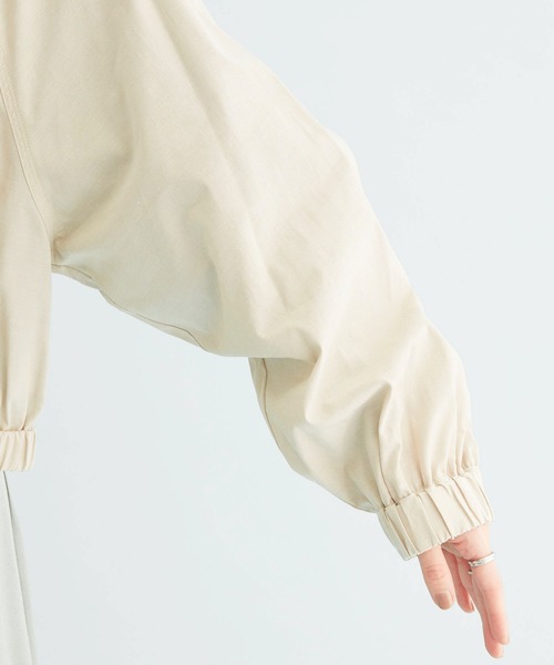 VIS（ビス）の「【UVケア】ジャンブレーアソートブルゾン（ポンチョ・レディース・チャコールグレー/ネイビー/キナリ・FREE）」の16枚目の写真