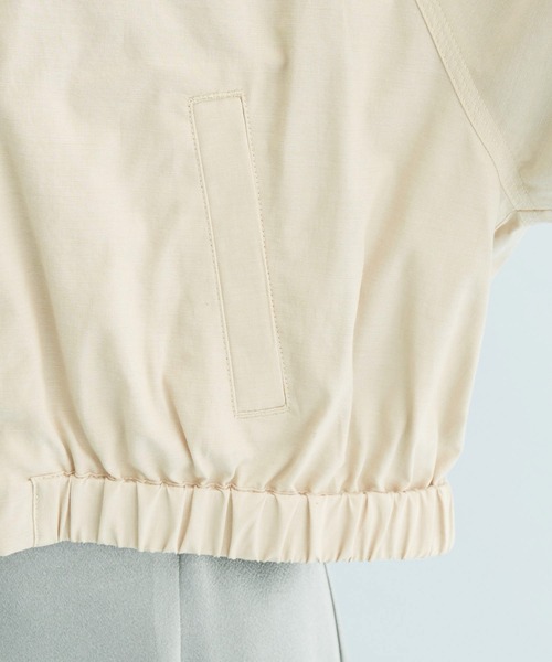 VIS（ビス）の「【UVケア】ジャンブレーアソートブルゾン（ポンチョ・レディース・チャコールグレー/ネイビー/キナリ・FREE）」の11枚目の写真