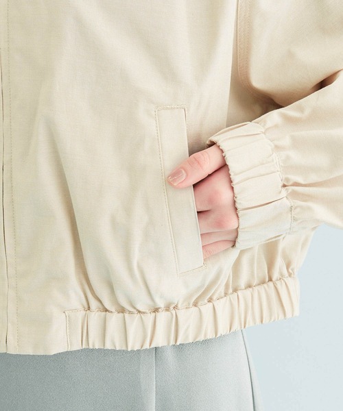 VIS（ビス）の「【UVケア】ジャンブレーアソートブルゾン（ポンチョ・レディース・チャコールグレー/ネイビー/キナリ・FREE）」の9枚目の写真