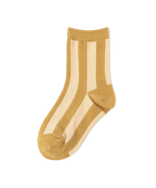 B:MING by BEAMS(ビーミングバイビームス)の「B:MING by BEAMS / ストライプ ソックス(13~21cm)(ソックス/靴下・キッズ・パープル/ベージュ/グリーン・S 13-15㎝/M 16-18㎝/L 19-21㎝)」の1枚目の写真