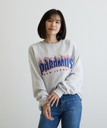 【CHICHI】PARAMUS MINNESOTA LOGO / パラマス ミネソタ アーチロゴ 配色刺繍 クルーネック スウェット(BEY)