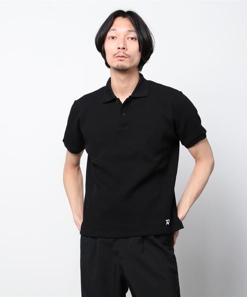 H.I.P. by SOLIDO（エイチアイピーバイソリード）の「H.I.P. by SOLIDO エイチアイピー バイ ソリード SLAB WAFFLE JERSEY POLO SHIRT（ポロシャツ・メンズ・ホワイト/ブラック/グレー・1/2/4/3）」の6枚目の写真