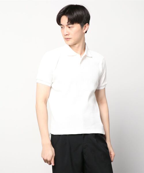 H.I.P. by SOLIDO（エイチアイピーバイソリード）の「H.I.P. by SOLIDO エイチアイピー バイ ソリード SLAB WAFFLE JERSEY POLO SHIRT（ポロシャツ・メンズ・ホワイト/ブラック/グレー・1/2/4/3）」の8枚目の写真