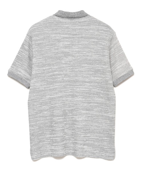 H.I.P. by SOLIDO（エイチアイピーバイソリード）の「H.I.P. by SOLIDO エイチアイピー バイ ソリード SLAB WAFFLE JERSEY POLO SHIRT（ポロシャツ・メンズ・ホワイト/ブラック/グレー・1/2/4/3）」の4枚目の写真