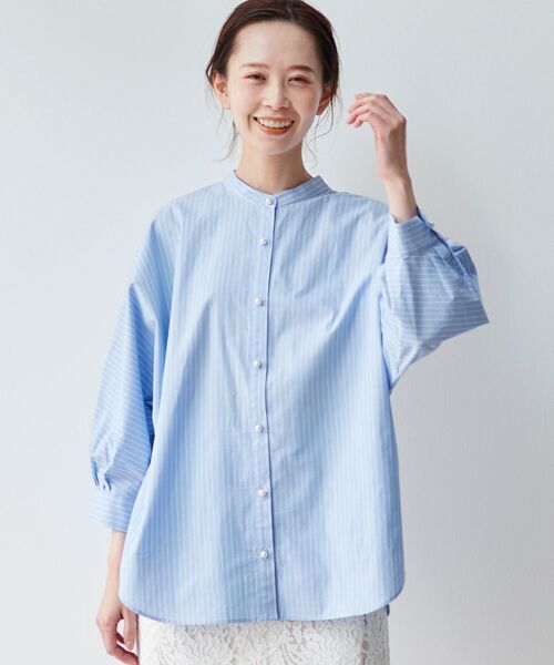 le.coeur blanc(ルクールブラン)の「パールボタンドルマンシャツ(シャツ/ブラウス・レディース・オフホワイト/ブルー系その他3/ブルー系その他4・38)」の20枚目の写真