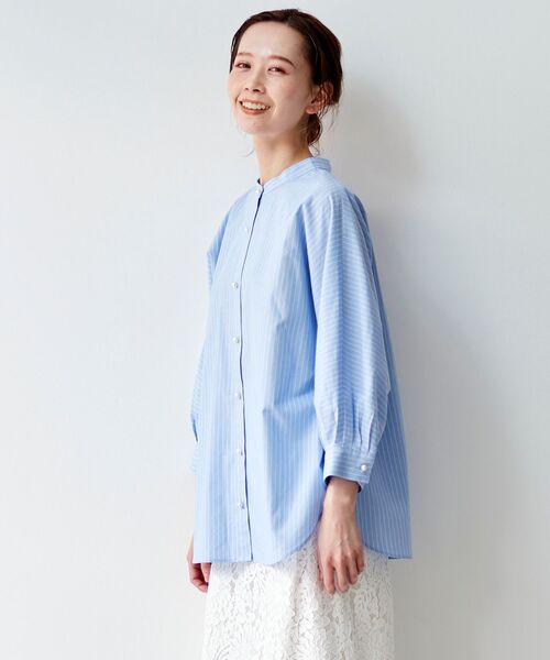 le.coeur blanc(ルクールブラン)の「パールボタンドルマンシャツ(シャツ/ブラウス・レディース・オフホワイト/ブルー系その他3/ブルー系その他4・38)」の21枚目の写真