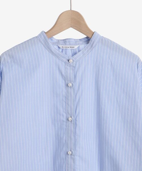 le.coeur blanc(ルクールブラン)の「パールボタンドルマンシャツ(シャツ/ブラウス・レディース・オフホワイト/ブルー系その他3/ブルー系その他4・38)」の7枚目の写真