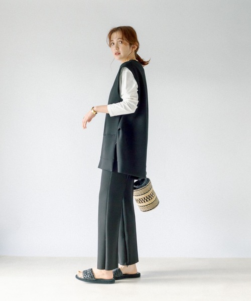 RIVE DROITE（リヴドロワ）の「ライトダンボールベスト（ベスト・レディース・ブラック/アイボリー・FREE）」の12枚目の写真