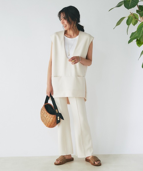 RIVE DROITE（リヴドロワ）の「ライトダンボールベスト（ベスト・レディース・ブラック/アイボリー・FREE）」の10枚目の写真