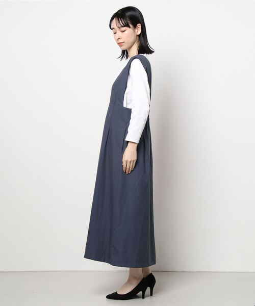 Te chichi（テチチ）の「ジャンパースカート（ジャンパースカート・レディース・ベージュ/ネイビー/グレー・ﾌﾘ-）」の4枚目の写真