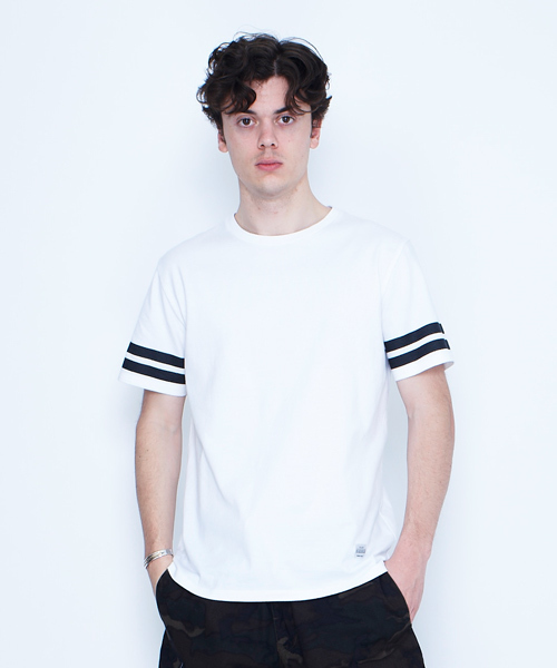 SILAS（サイラス）の「S/S FOOTBALL TEE（Tシャツ/カットソー・メンズ・ホワイト/ネイビー・MEDIUM/SMALL/LARGE）」の6枚目の写真