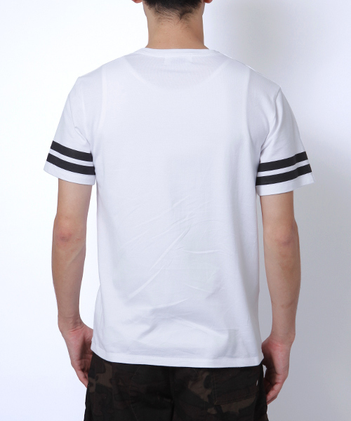 SILAS（サイラス）の「S/S FOOTBALL TEE（Tシャツ/カットソー・メンズ・ホワイト/ネイビー・MEDIUM/SMALL/LARGE）」の3枚目の写真