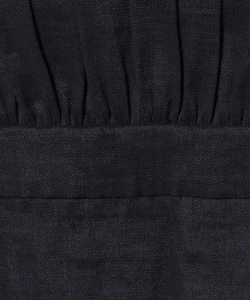 ESTNATION（エストネーション）の「ESTNATION / バックリボンリネンワンピース（ワンピース・レディース・オフホワイト/ネイビー・38/36）」の7枚目の写真