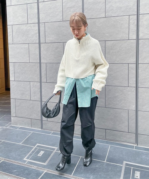 feepur(フェピュール)の「ロンドンストライプオーバーシャツ(シャツ/ブラウス・レディース・ブラック/ピンク/グリーン/ブルー・MEDIUM)」の13枚目の写真