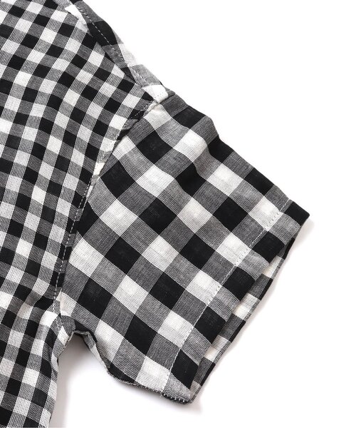 BREEZE（ブリーズ）の「クレイジーギンガムチェックシャツ（シャツ/ブラウス・キッズ・ブラック/ベージュ/グリーン・100/110/140/80/90/130/120）」の5枚目の写真