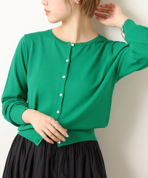 natural couture（ナチュラルクチュール）の「セット着用可/UV・接触冷感機能あり プチプラベーシックカーディガン（カーディガン/ボレロ・レディース・オフホワイト/ブラック/グリーン/ラベンダー/ピンク/その他1・FREE）」の3枚目の写真