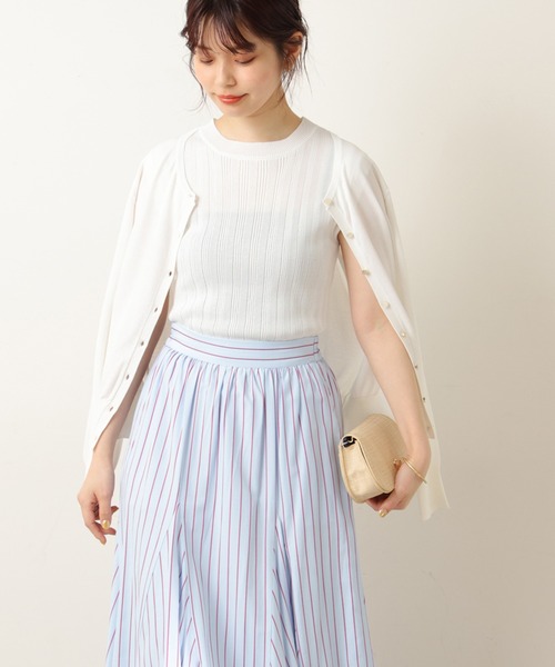 natural couture（ナチュラルクチュール）の「セット着用可/UV・接触冷感機能あり プチプラベーシックカーディガン（カーディガン/ボレロ・レディース・オフホワイト/ブラック/グリーン/ラベンダー/ピンク/その他1・FREE）」の7枚目の写真