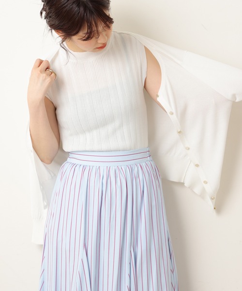 natural couture（ナチュラルクチュール）の「セット着用可/UV・接触冷感機能あり プチプラベーシックカーディガン（カーディガン/ボレロ・レディース・オフホワイト/ブラック/グリーン/ラベンダー/ピンク/その他1・FREE）」の15枚目の写真