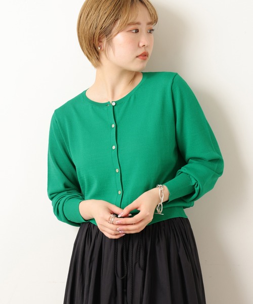 natural couture（ナチュラルクチュール）の「セット着用可/UV・接触冷感機能あり プチプラベーシックカーディガン（カーディガン/ボレロ・レディース・オフホワイト/ブラック/グリーン/ラベンダー/ピンク/その他1・FREE）」の16枚目の写真