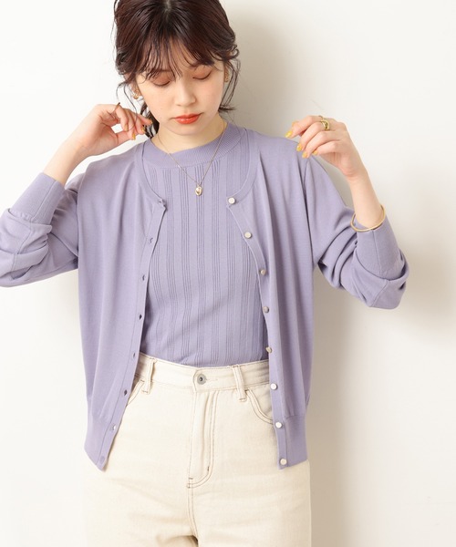 natural couture（ナチュラルクチュール）の「セット着用可/UV・接触冷感機能あり プチプラベーシックカーディガン（カーディガン/ボレロ・レディース・オフホワイト/ブラック/グリーン/ラベンダー/ピンク/その他1・FREE）」の17枚目の写真