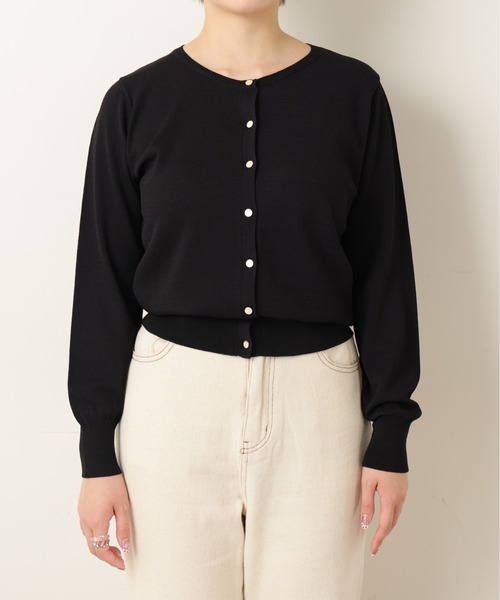 natural couture（ナチュラルクチュール）の「セット着用可/UV・接触冷感機能あり プチプラベーシックカーディガン（カーディガン/ボレロ・レディース・オフホワイト/ブラック/グリーン/ラベンダー/ピンク/その他1・FREE）」の10枚目の写真