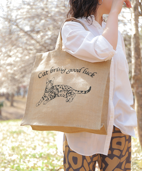 セール】《追加》別注【MAISON BENGAL 】 Jute print TOTE