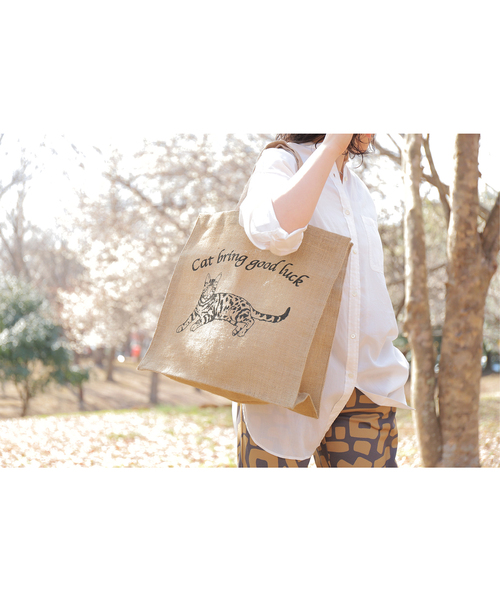 MAISON BENGAL（マイソンベンガル）の「《追加》別注【MAISON BENGAL 】 Jute print TOTE SPECIAL：トートバッグ（ショルダーバッグ・レディース・ベージュ/ベージュ系その他・FREE）」の18枚目の写真