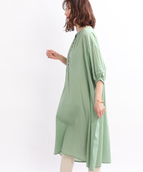 SHOO・LA・RUE（シューラルー）の「◆【INDIA】カフタンカラーワンピース（ワンピース・レディース・ブラック/イエロー/グリーン/ピンク系・00）」の6枚目の写真