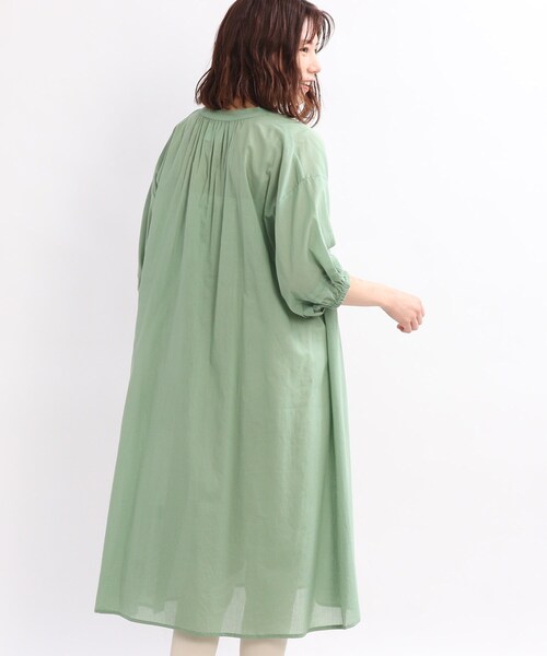 SHOO・LA・RUE（シューラルー）の「◆【INDIA】カフタンカラーワンピース（ワンピース・レディース・ブラック/イエロー/グリーン/ピンク系・00）」の7枚目の写真