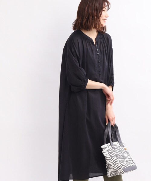 SHOO・LA・RUE（シューラルー）の「◆【INDIA】カフタンカラーワンピース（ワンピース・レディース・ブラック/イエロー/グリーン/ピンク系・00）」の12枚目の写真