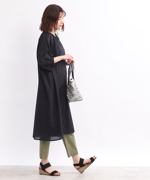 SHOO・LA・RUE（シューラルー）の「◆【INDIA】カフタンカラーワンピース（ワンピース・レディース・ブラック/イエロー/グリーン/ピンク系・00）」の15枚目の写真