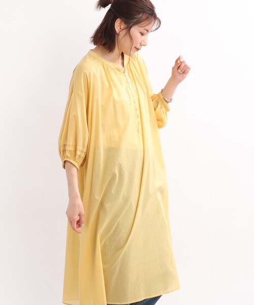 SHOO・LA・RUE（シューラルー）の「◆【INDIA】カフタンカラーワンピース（ワンピース・レディース・ブラック/イエロー/グリーン/ピンク系・00）」の18枚目の写真