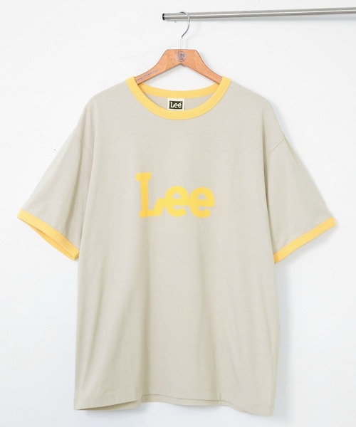 Lee(リー)の「リンガー半袖Tシャツ(Tシャツ/カットソー・メンズ・ホワイト/ベージュ/グレー・SMALL/LARGE/X-LARGE/MEDIUM)」の3枚目の写真