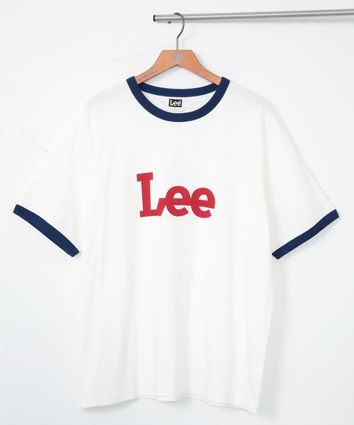 Lee(リー)の「リンガー半袖Tシャツ(Tシャツ/カットソー・メンズ・ホワイト/ベージュ/グレー・SMALL/LARGE/X-LARGE/MEDIUM)」の2枚目の写真