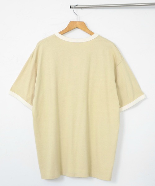 Lee(リー)の「リンガー半袖Tシャツ(Tシャツ/カットソー・メンズ・ホワイト/ベージュ/グレー・SMALL/LARGE/X-LARGE/MEDIUM)」の9枚目の写真