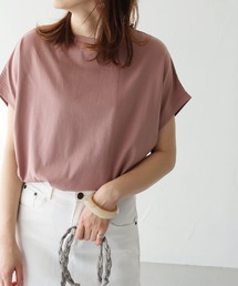 【shemoshelly】WEB限定 ドライタッチコットン100%前後2way切り替えTシャツ